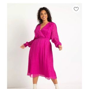Eloquii Ella Pleated Plus Size Dress